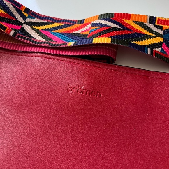 Bromen Vegan Leather Hobo Bucket Bag with two strap options - Picture 3 of 10